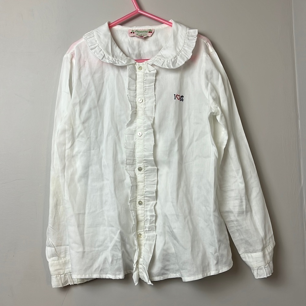 Bonpoint button down blouse I ❤️ 🍒